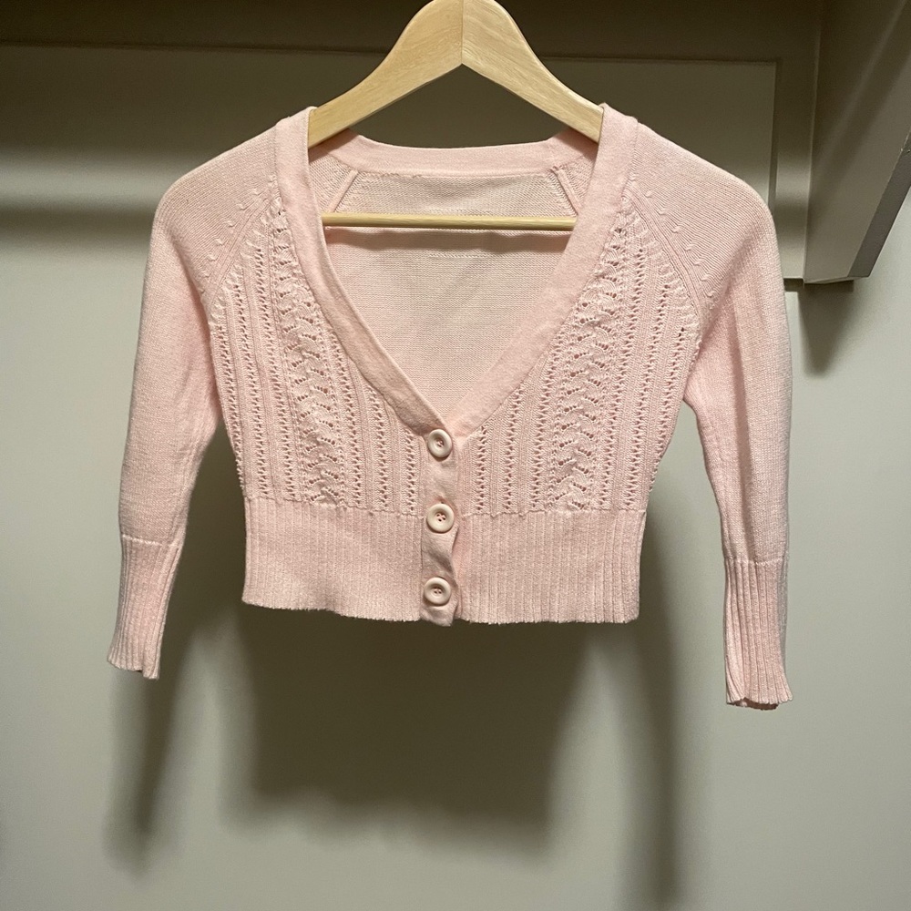 Pink “y2k” crop top